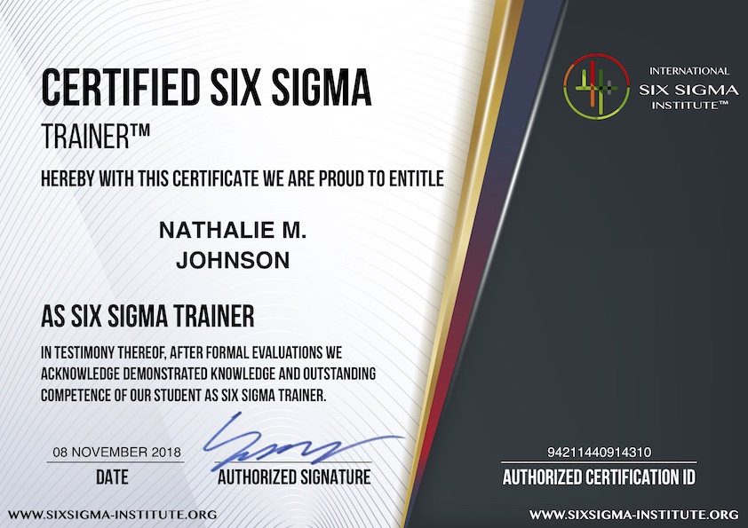 What Is Usd 199 Certified Six Sigma Trainer Csstra Certification Program International Six
